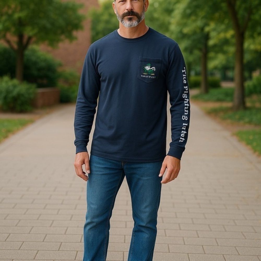 Vineyard Vines Classic Navy Long Sleeve Tee - St Patrick’s Day Version